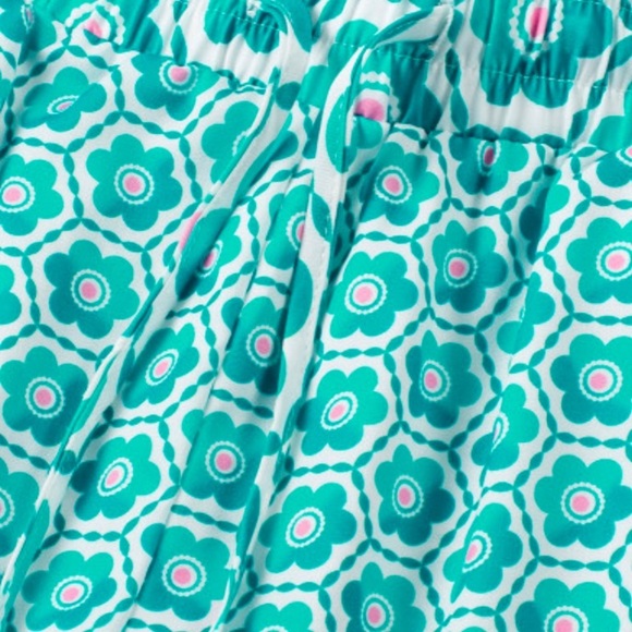 Teal Wide Leg Lightweight Flowy  Pants - Picture 6 of 7